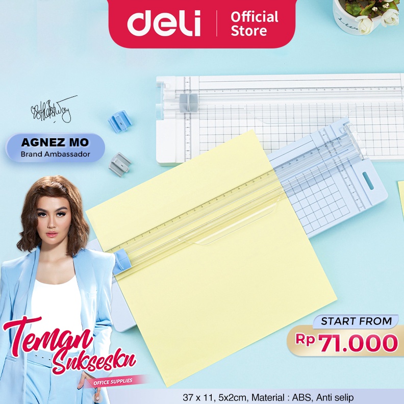 

KODE D38Z Deli Small Paper Trimmer Portable Pemotong Kertas Kecil A4 A5 Trimmer Photo Cutter Mat 14251