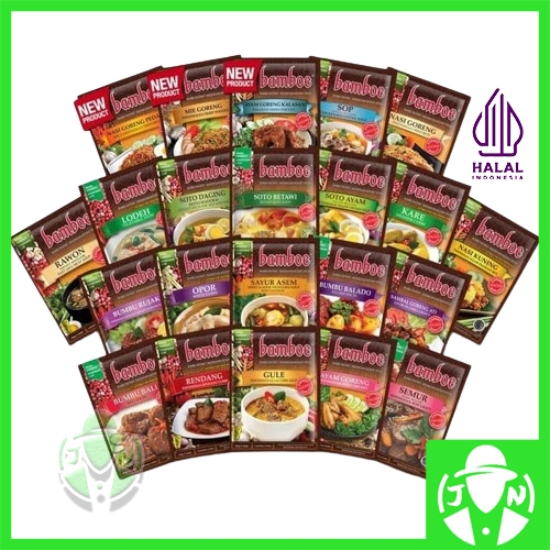 

Bamboe bumbu dapur all varian rawon rendang balado nasi goreng soto gule opor kare tomyum dll HALAL