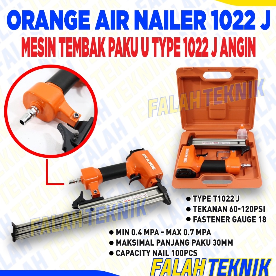 

Top Brand Mesin Air Nailer U 122J Dan F 3 Mesin Staples 122J Dan F 3 ORANGE