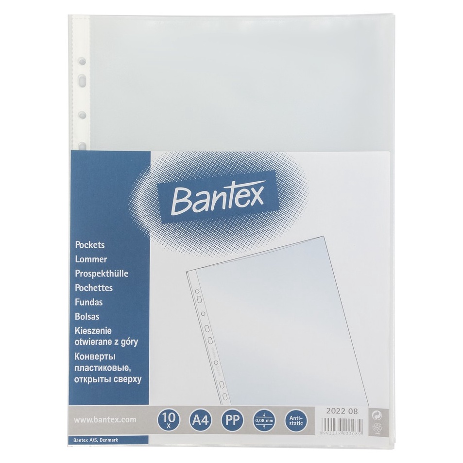 

Hot Now Bantex Pocket With Side Opening A4 8mm PP Antiglare 1 sheets 822 8
