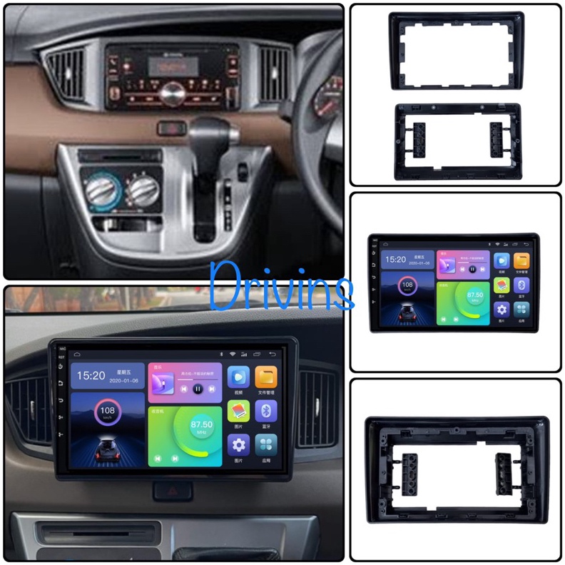 Frame Head Unit Double Din Android Toyota Calya  Daihatsu Sigra 9 Inch x L5V6