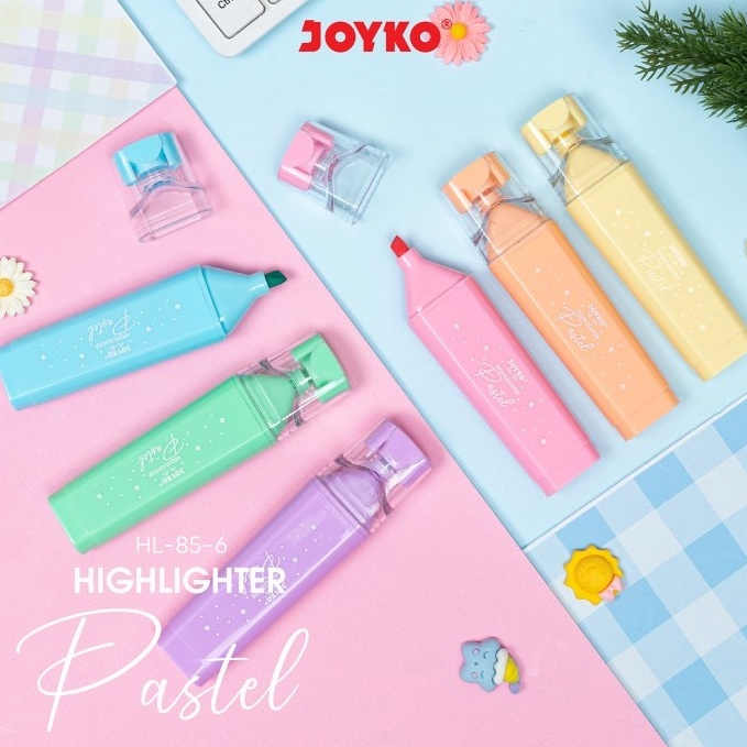 

KODE T78T Penanda Berwarna Highlighter Joyko HL85 6 Warna Pastel