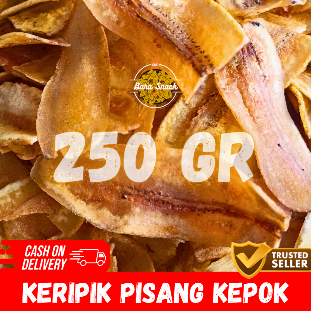 

[ 250gr ] Keripik Pisang Kepok Manis Panjang Premium / Camilan Snack Kiloan Murah