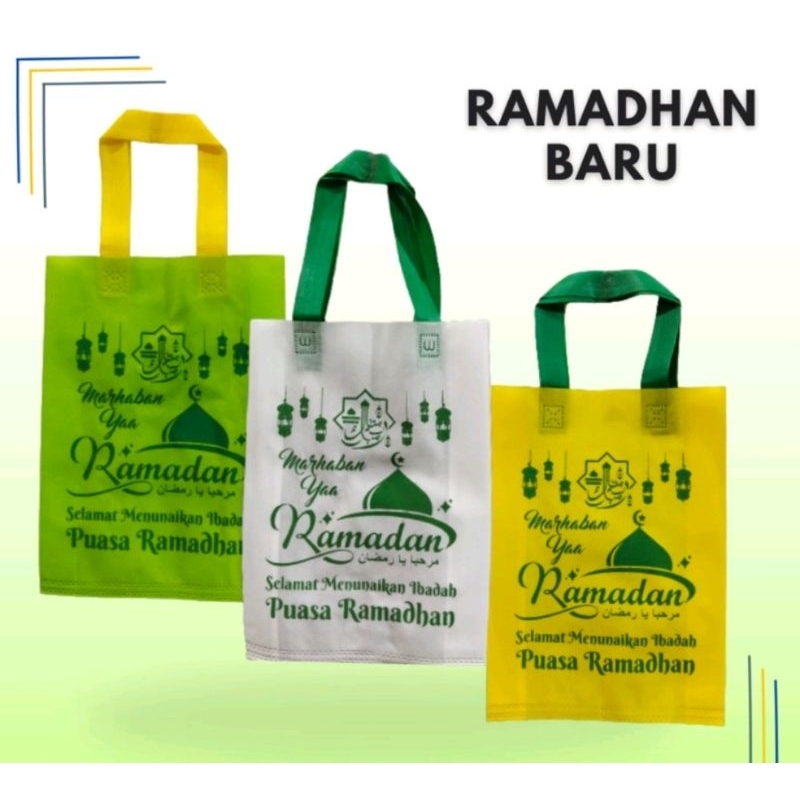 

1 LUSIN (12 PC) Goodie Bag Handle edisi Marhaban ya Ramadhan uk 30x40x8