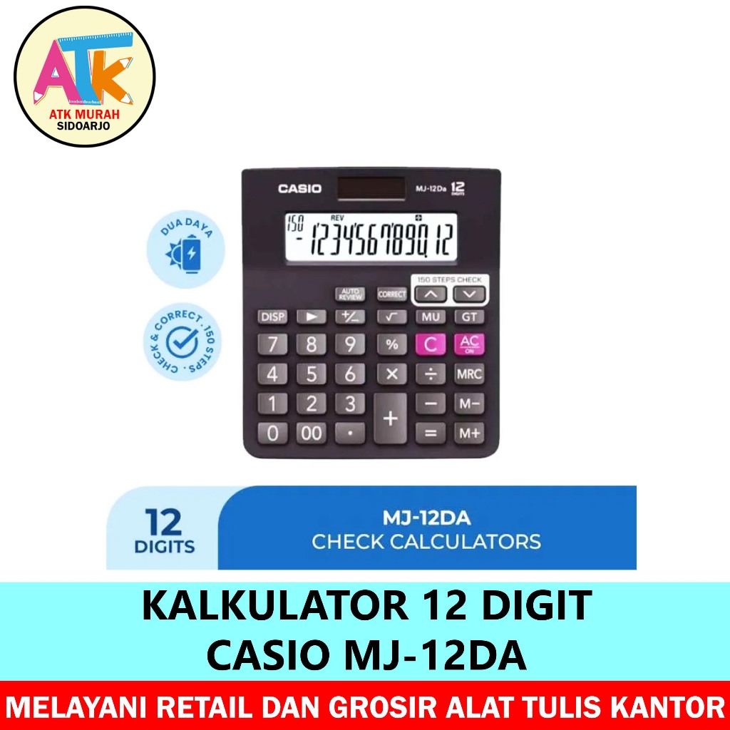 

KALKULATOR 12 DIGIT CASIO MJ-12DA