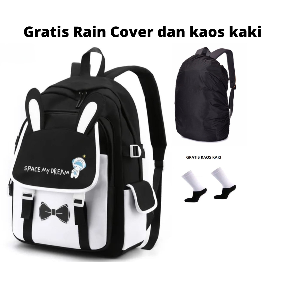 TAS RANSEL FASHION KOREA TAS SEKOLAH RANSEL WANITA