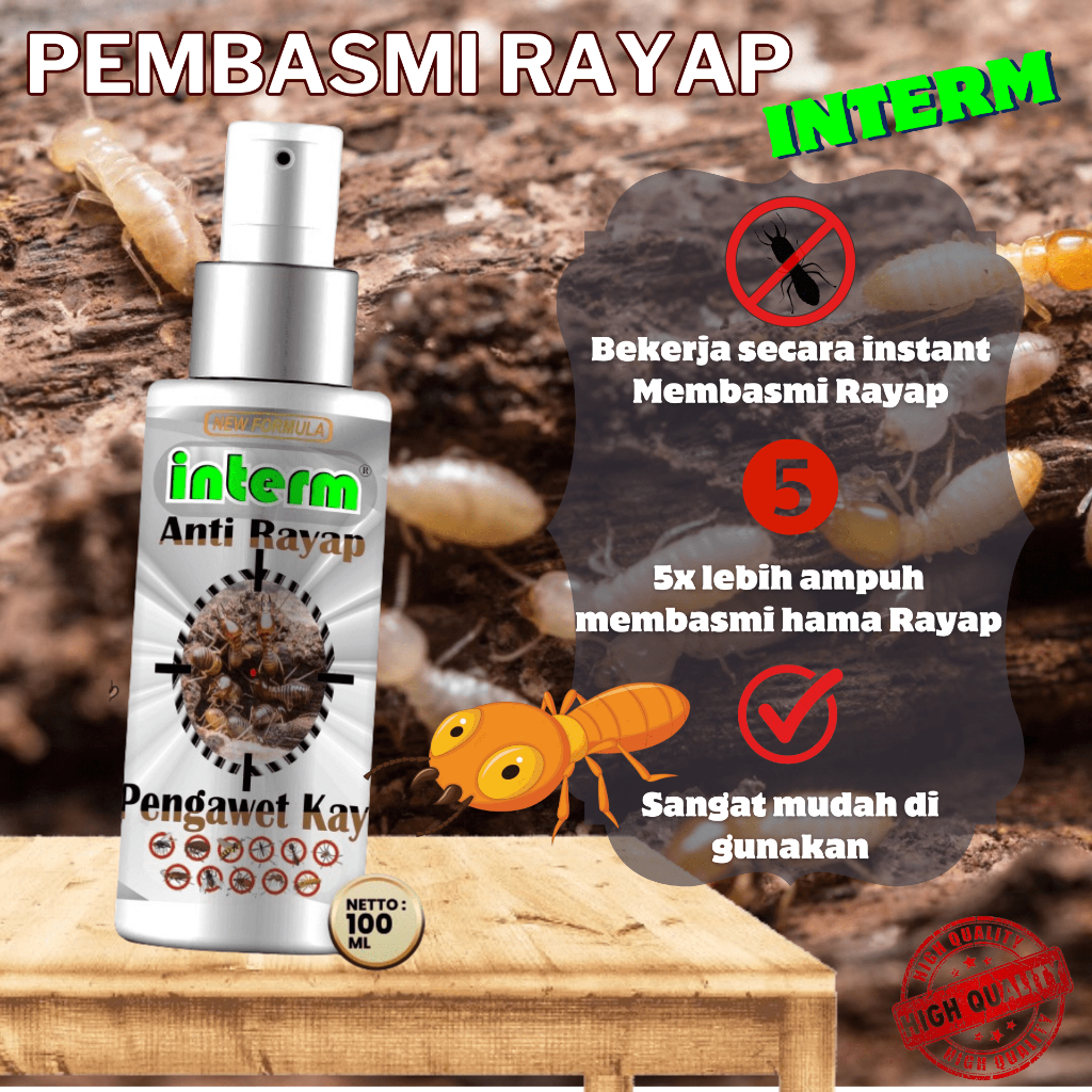 ANTI RAYAP KUSEN KAYU/ OBAT KAYU ANTI RAYAP  DAN BUBUK/ OBAT PEMBASMI RAYAP 100ML