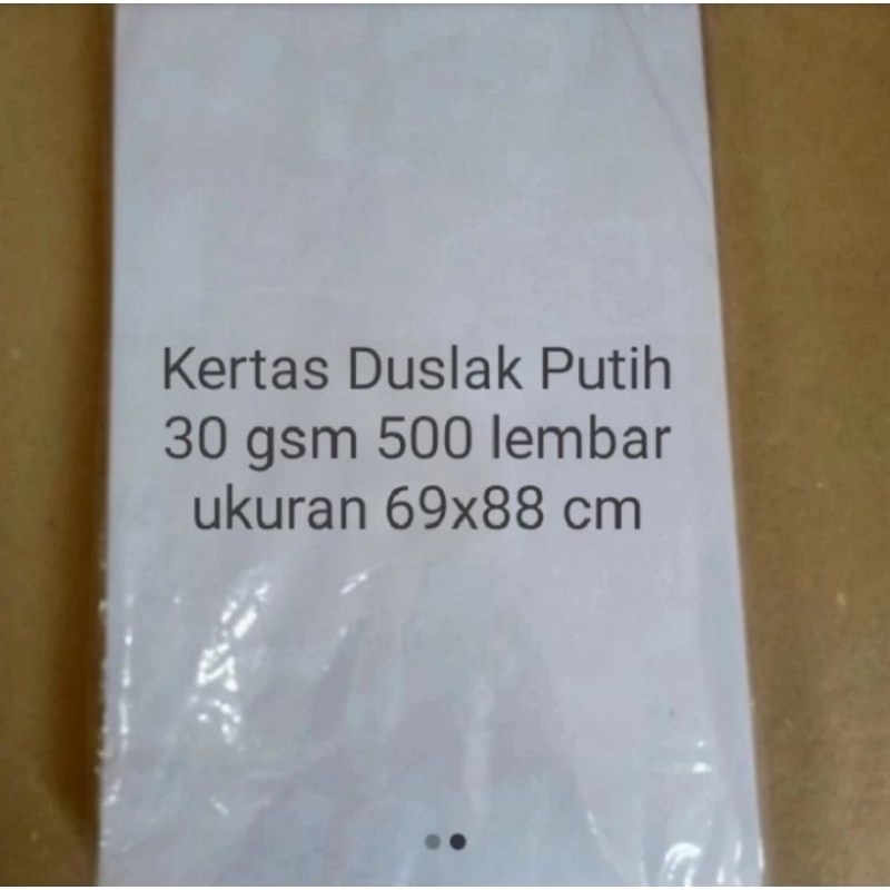 

(500 lbr) Kertas Dorslag Doslag Doslah Duslak Kertas Jiplak Bungkus Putih ukuran 88x69 cm