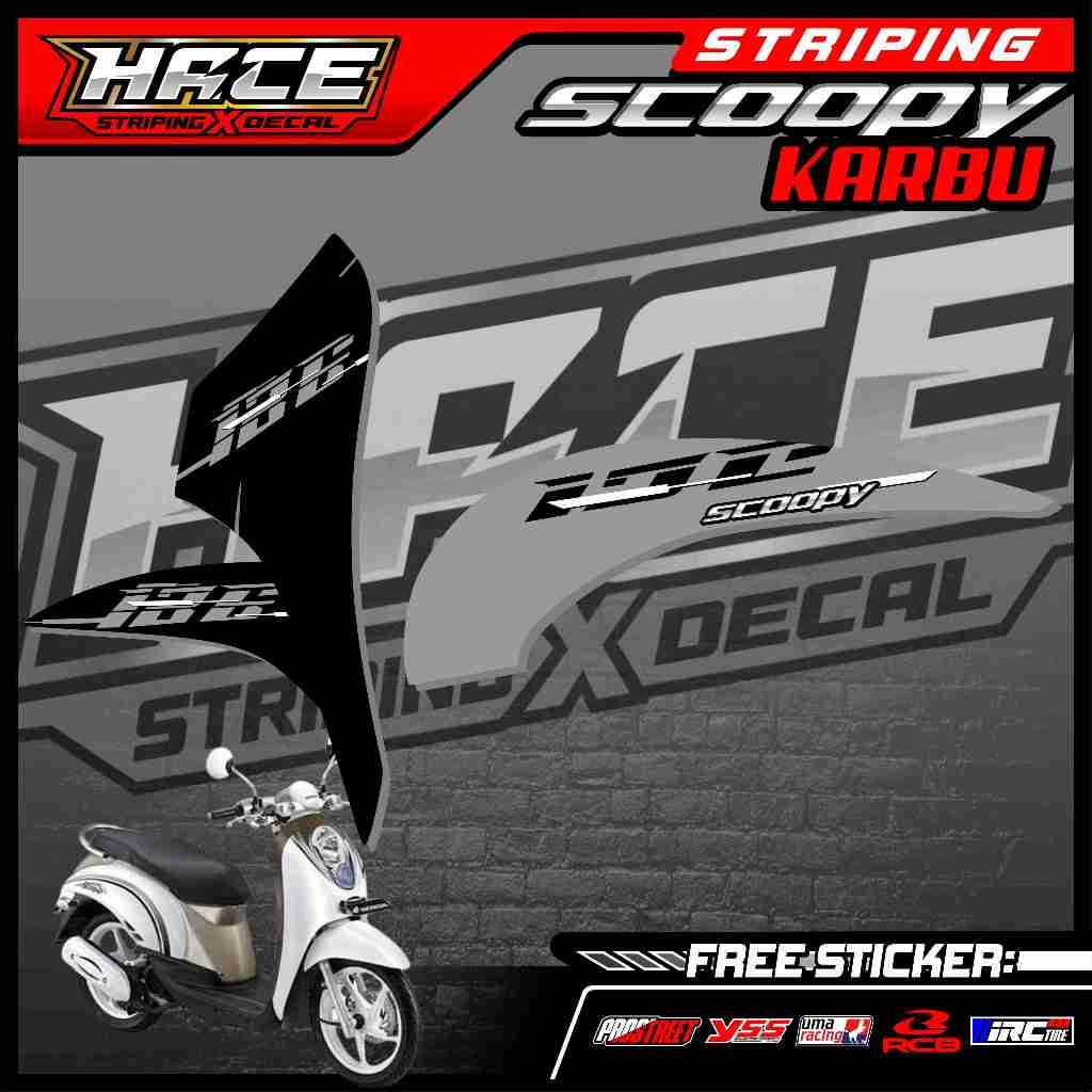 506 STRIPING STICKER SCOOPY KARBU - STRIPING STICKER SCOOPY KARBU PREMIUM GRAFIK