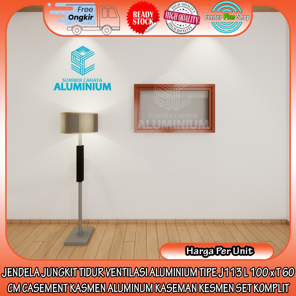 [INSTANT] JENDELA JENDELE TIDUR VENTILASI FENTILASI KAMAR MANDI ALUMINIUM J113 UKURAN L 100 x T 60 F
