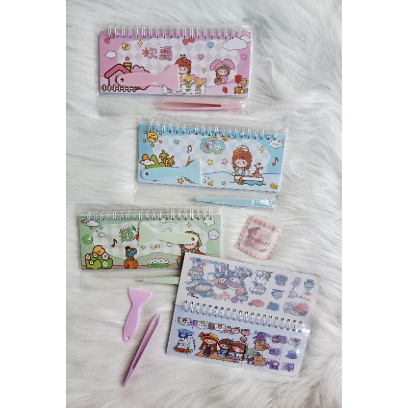 

Buku jurnal stiker free pinset dan spatula stiker