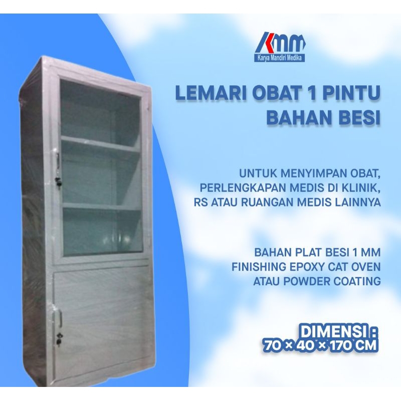 Lemari Obat 1 Pintu ( Besi )