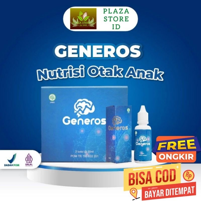 Generos - Generos Official Store - Generos Speech Delay - Generos Speech Delay - Generos 1 Botol Original - Generos Vitamin Otak Anak