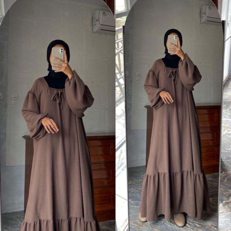 AZKA DRESS [JUMBO] Gamis Crinkle