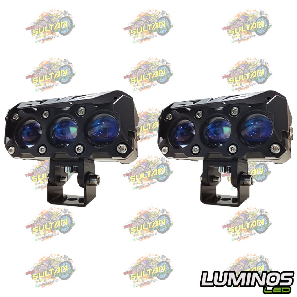 LAMPU TEMBAK SOROT LASER SQL 3 MATA BLUE LENS Q9 LUMINOS