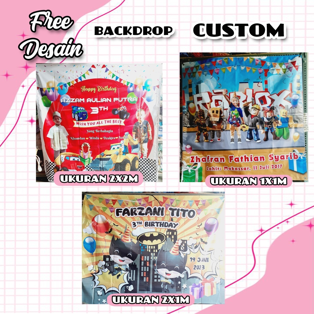 

Backdrop Ulang Tahun Anak Custom Mewah