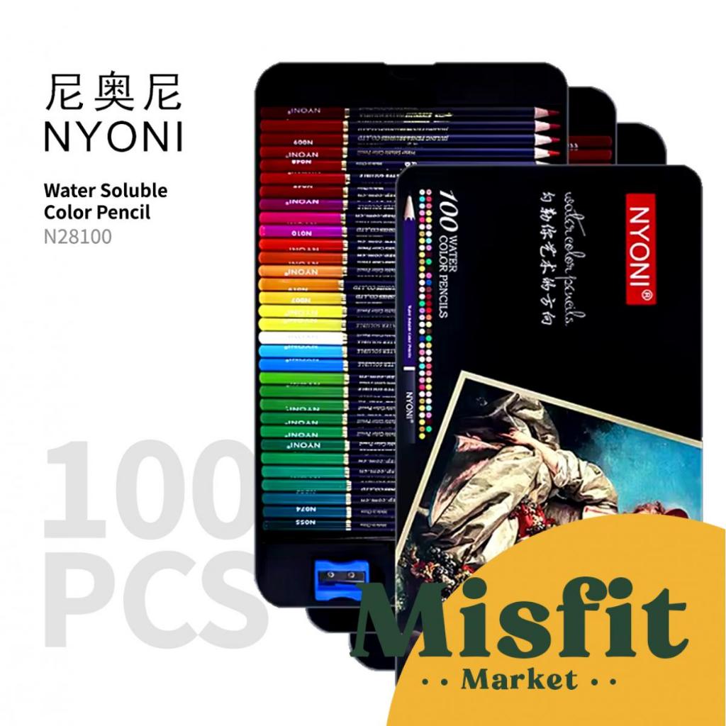

NYONI Water Soluble Color Pencil Set of 100 pensil Warna Watercolor