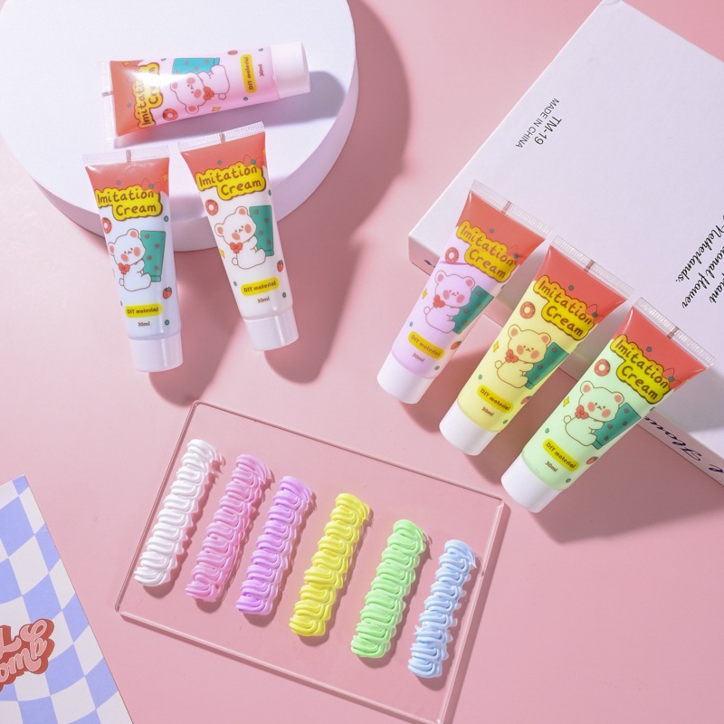 [Whispers] Deco Cream Imitation Cream 50gr Warna Warni Colorful Decoration Dekorasi Phone Case