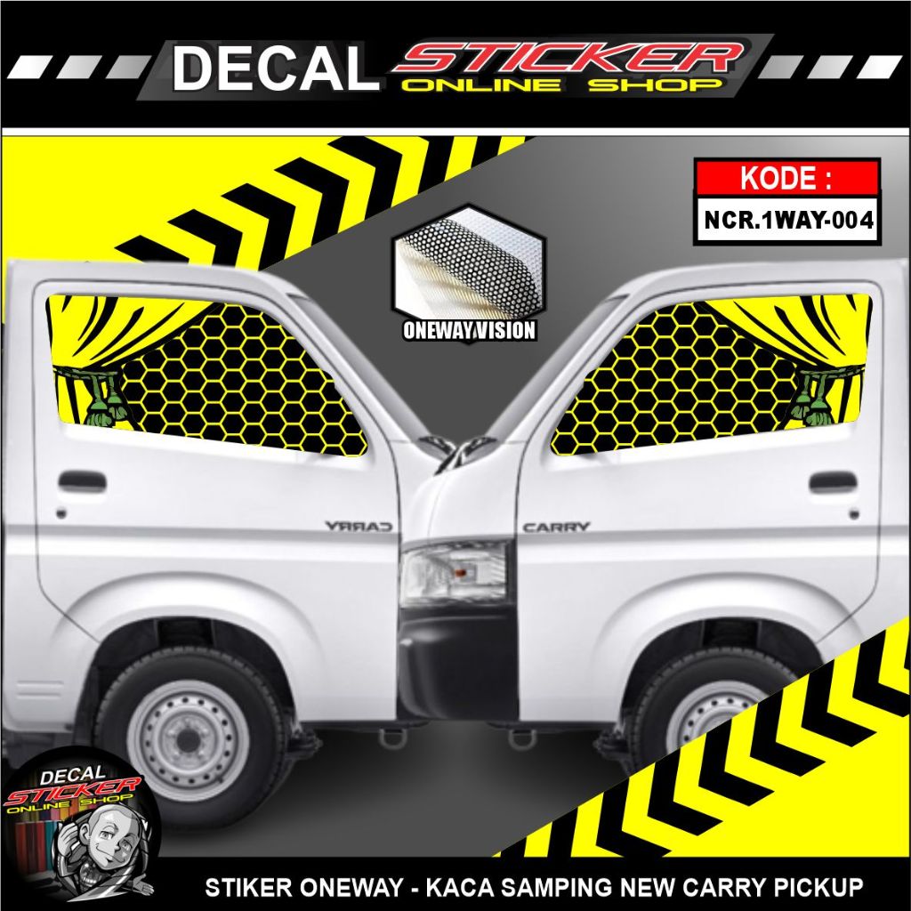 STIKER ONEWAY KACA MOBIL PICKUP NEW CARRY