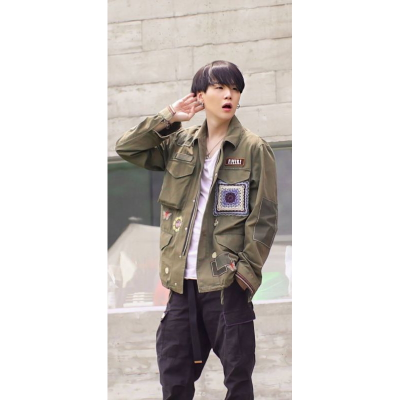 (PRELOVED) JACKET PARKA SUGA ARMY AMIRI BTS IN THE SOOP