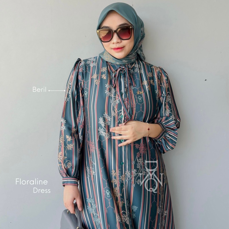 DYN Clothingline X Qisthina Floraline Dress | Dress Exclusive - Gamis Wanita | Fashion Muslim-4
