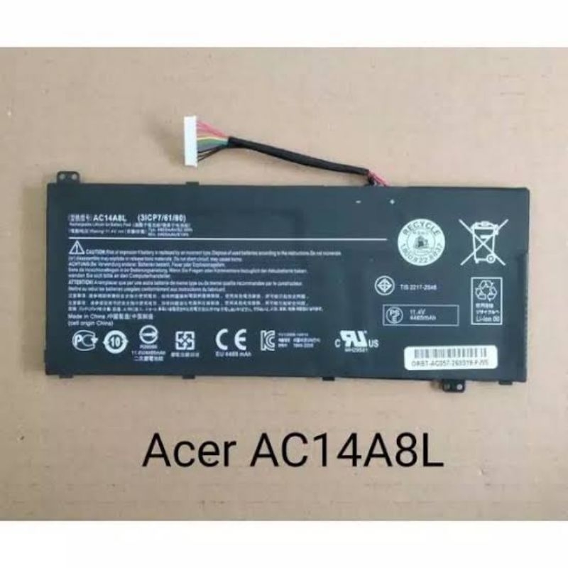 Baterai Laptop Acer Nitro Aspire VN7-571 VN7-591 AC14A8L Original