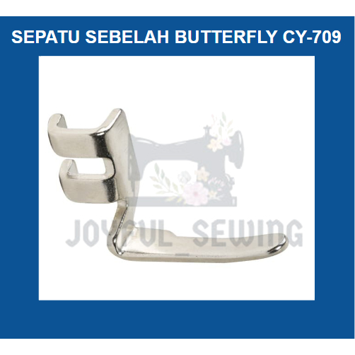 Sepatu Sebelah Resleting Butterfly CY-709 Mesin Jahit Hitam / Klasik Grade AAA Sepatu Jahit Resleting Joyful
