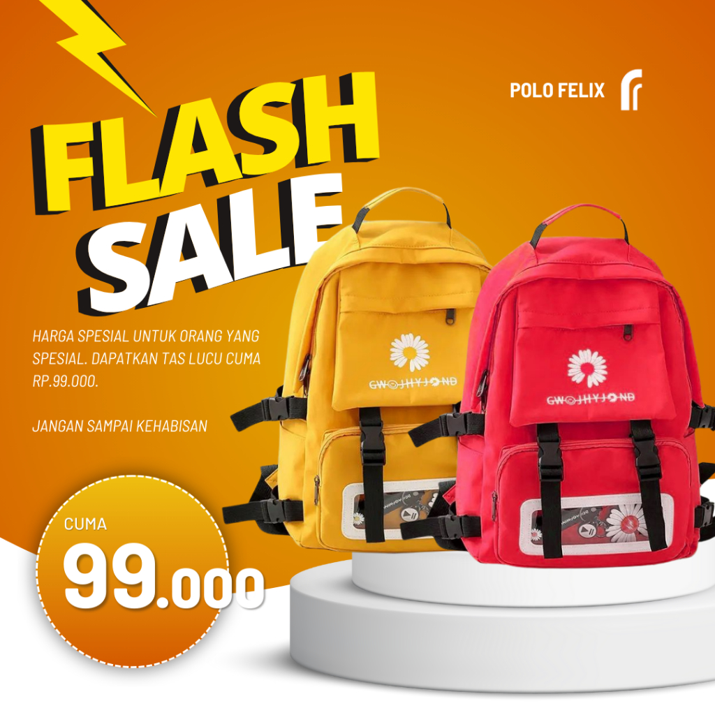 Kiyowo Bagpack Tas Sekolah Wanita Lucu Muat Laptop 15 inc