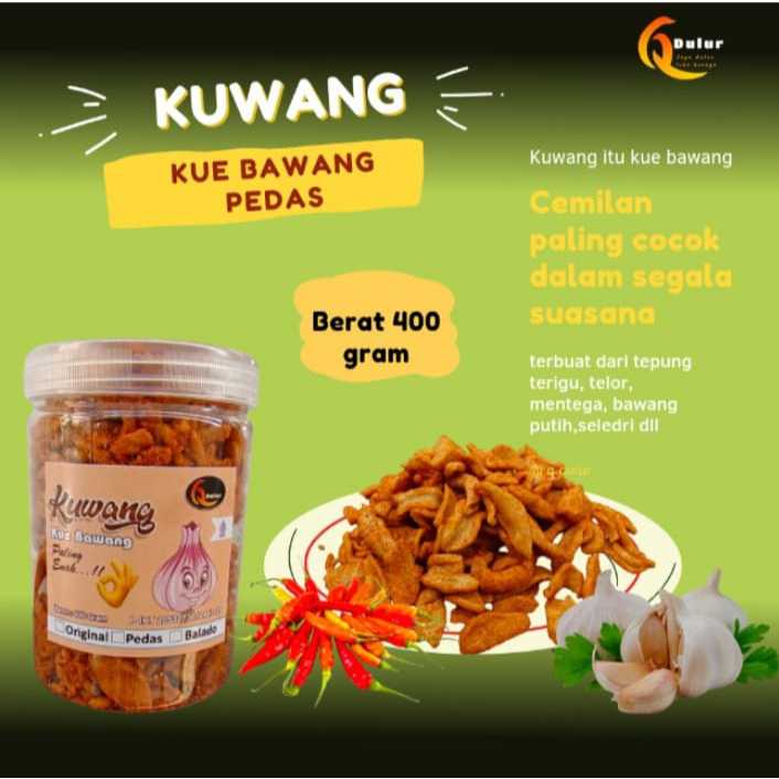 

Q DULUR -Kue bawang KUWANG PEDAS 400GRAM RENYAH BIKIN NAGIH/ SISTIK BAWANG/STIK BAWANG/KERIPIK BAWANG