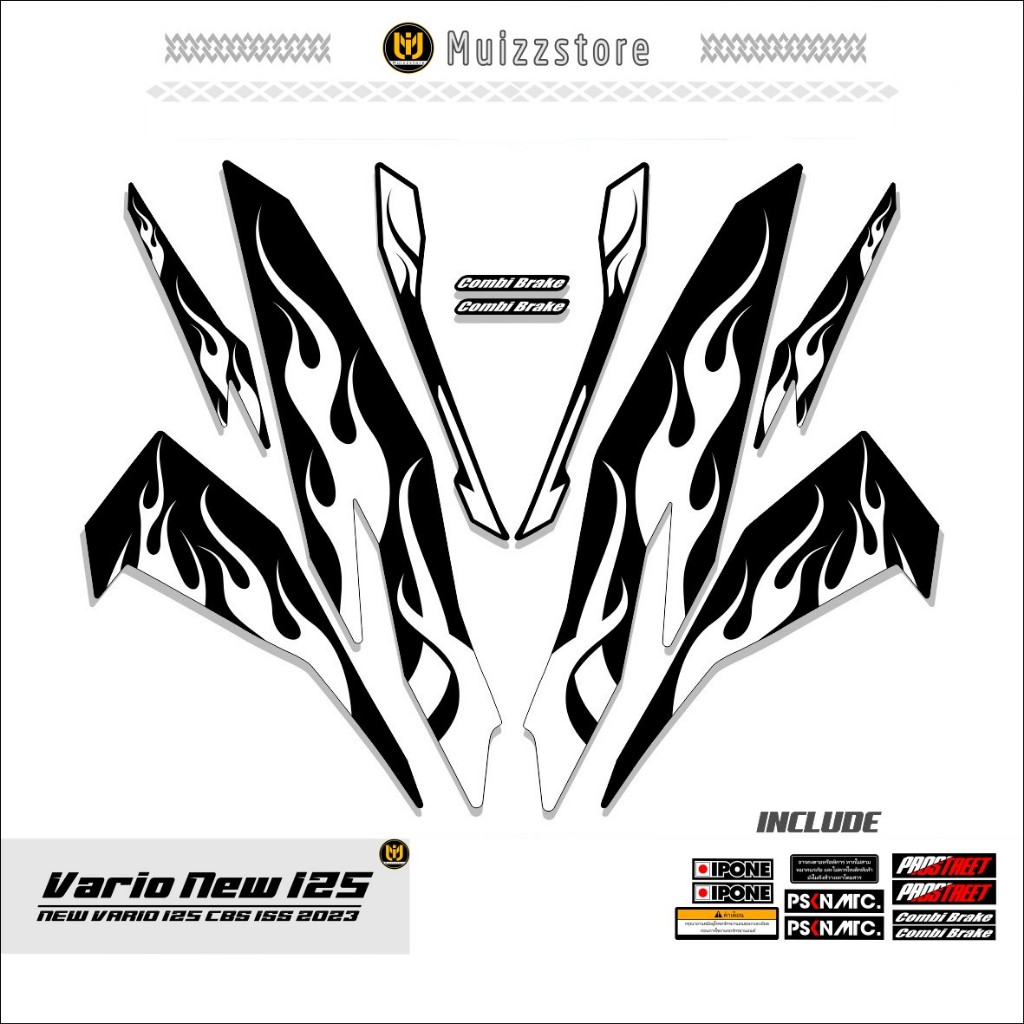 STRIPING VARIO NEW 125 / MOTIF 61 / STICKER VARIO NEW 125 CBS ISS / 2018 - 2021 / MUIZZSTORE