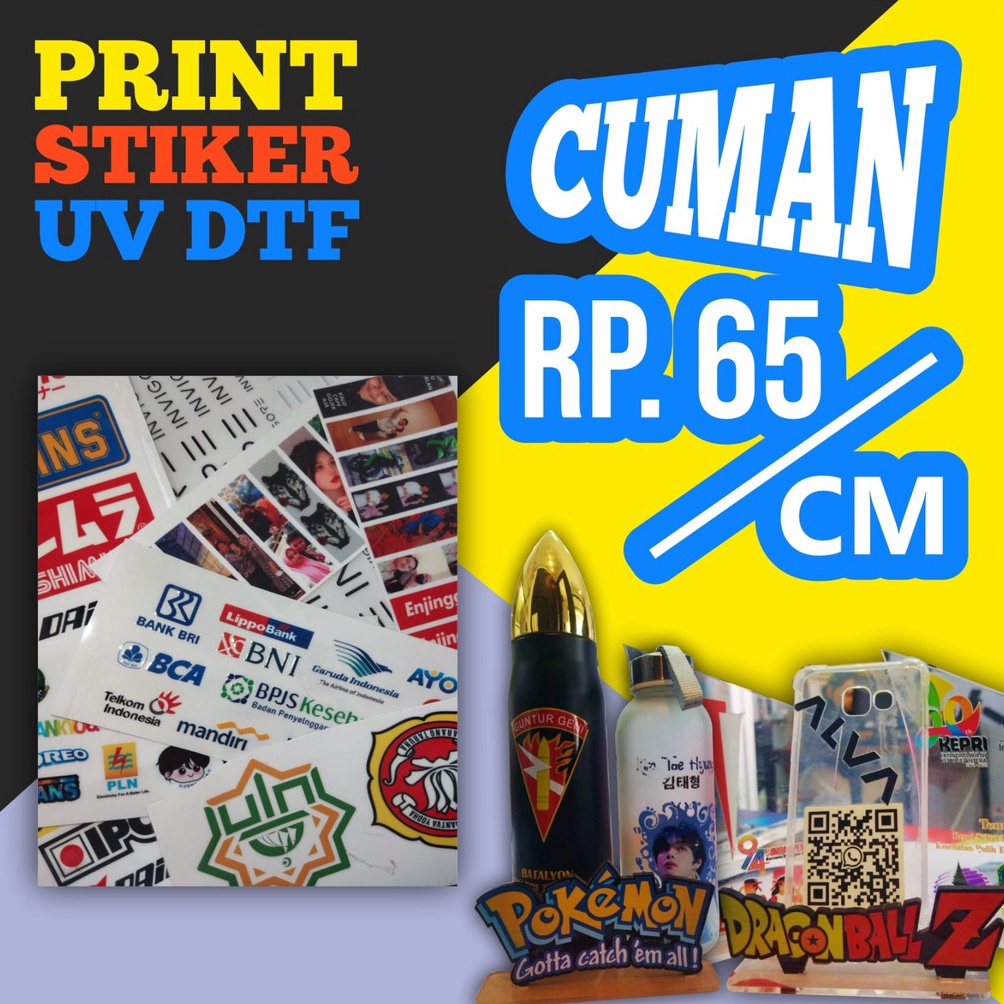 

KODE C18B STIKER DTF UV CETAK PRINTDECAL KERINGCUTTING STIKER CUSTOM FULL COLOR BISA TIMBUL SOUVENIR