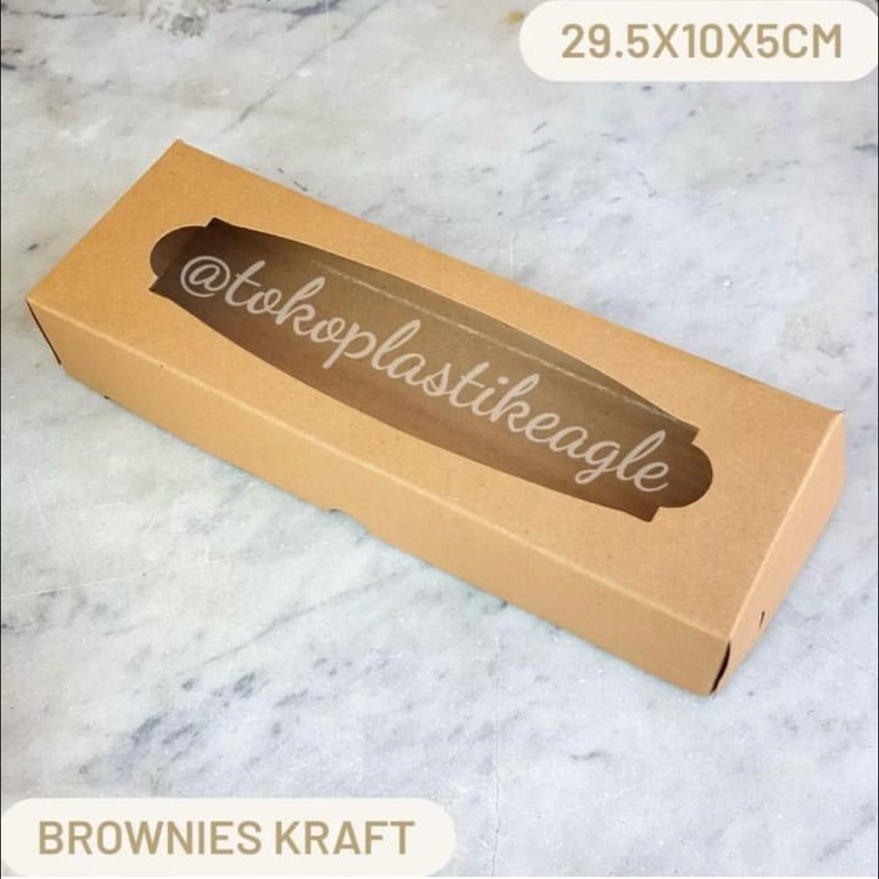 

[isi 50pcs] Dus Kraft Brownies Window Laminasi