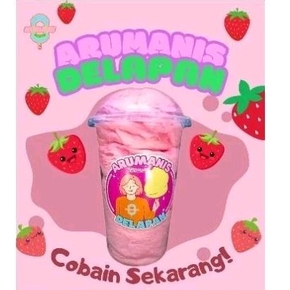 

Rasa Strawberry Permen Kapas Gulali Harumanis Cemilan Cotton candy Arumanis8