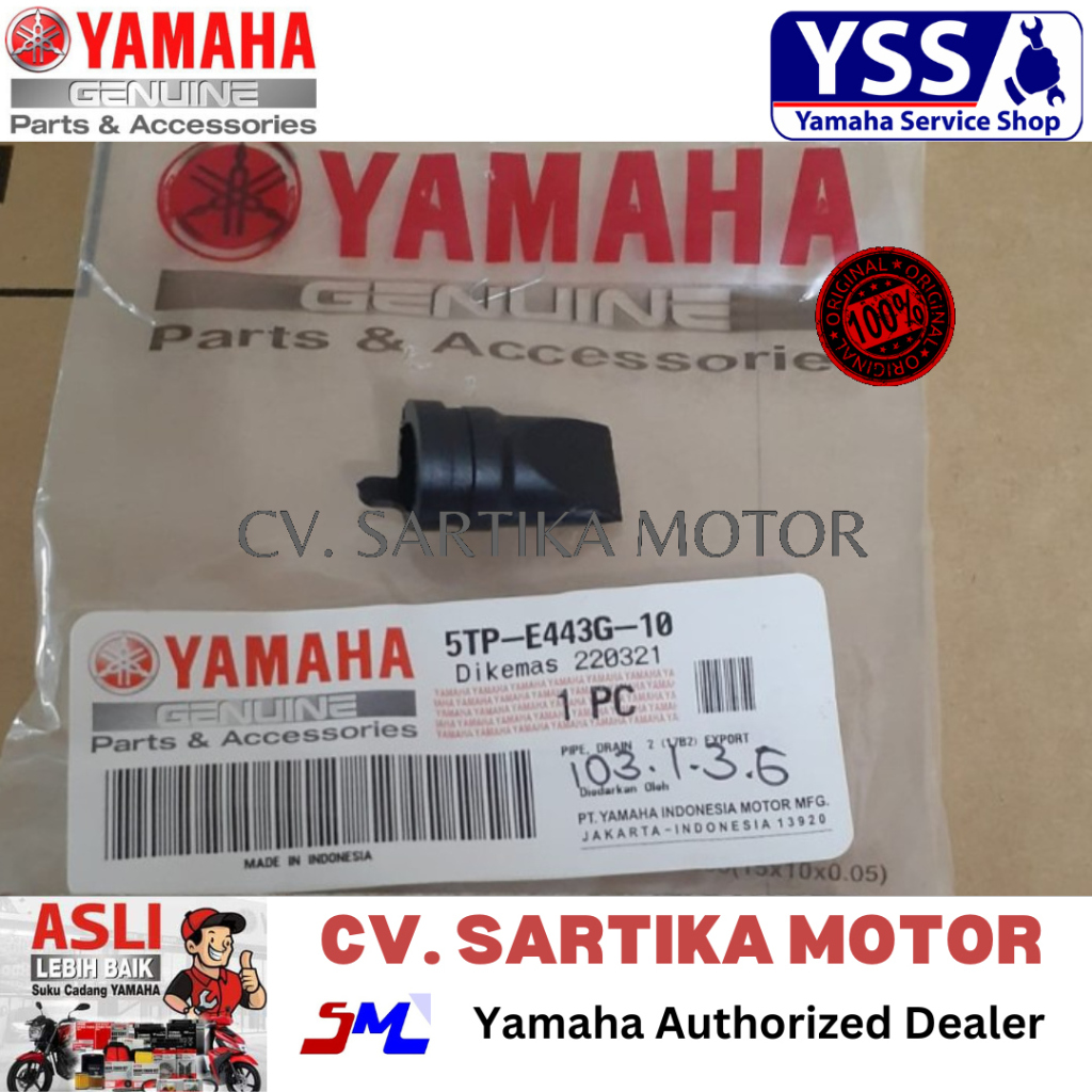 Pipa Buntu Box Filter Saringan Udara Aerox, XMAX / PIPE, DRAIN  2 (17B2) EXPORT / 5TP-E443G-10