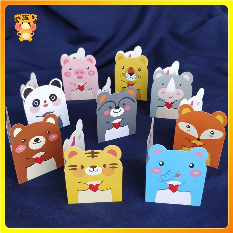 

Kartu Ucapan / Sticky Notes Motif Binatang Tempelan Kertas Catatan Memo Note Karakter Animal Lucu Unik/C86