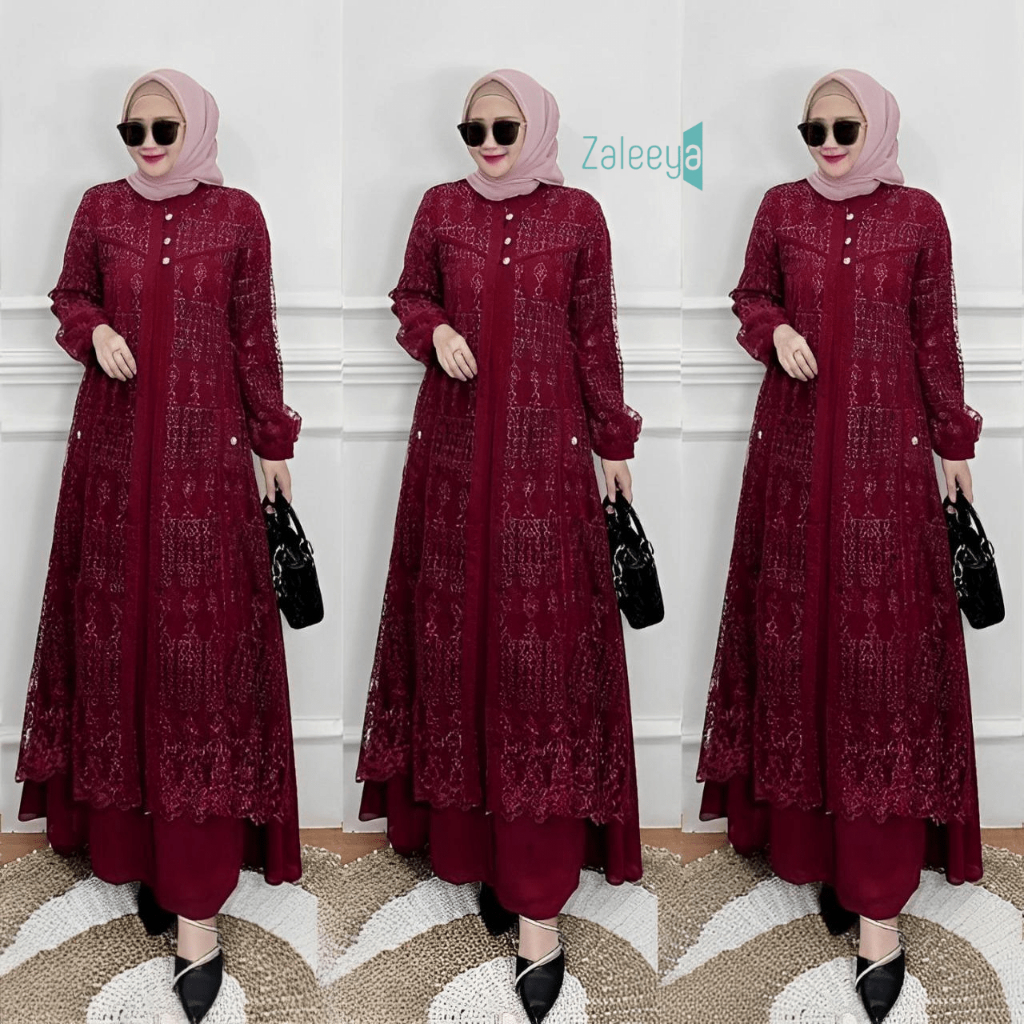 Bj Muslim Viral Emak2 Kekinian Gams Anggun Gamis Syari Muslimah Pesta Kondangan Premium Dres Gsmis T