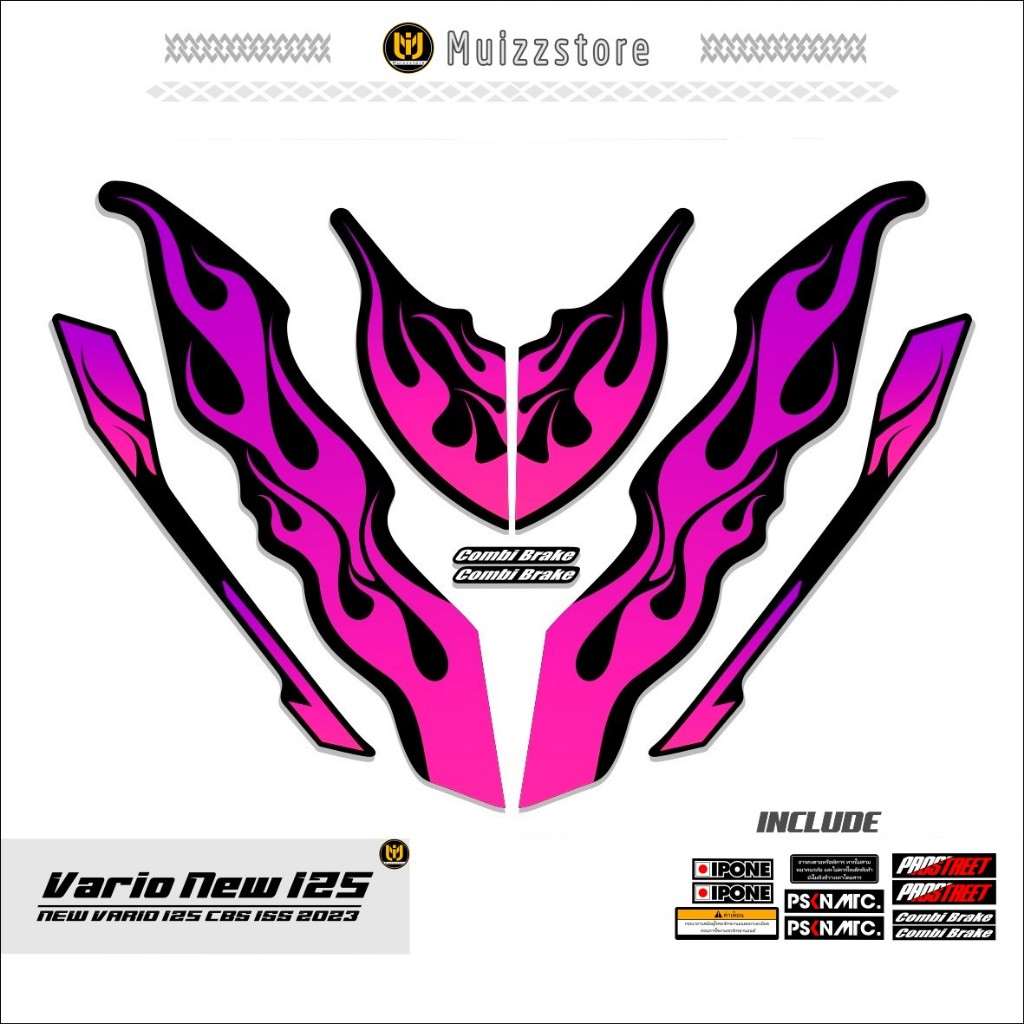 STRIPING VARIO NEW 125 / MOTIF 68 / STICKER VARIO NEW 125 CBS ISS / 2018 - 2021 / MUIZZSTORE