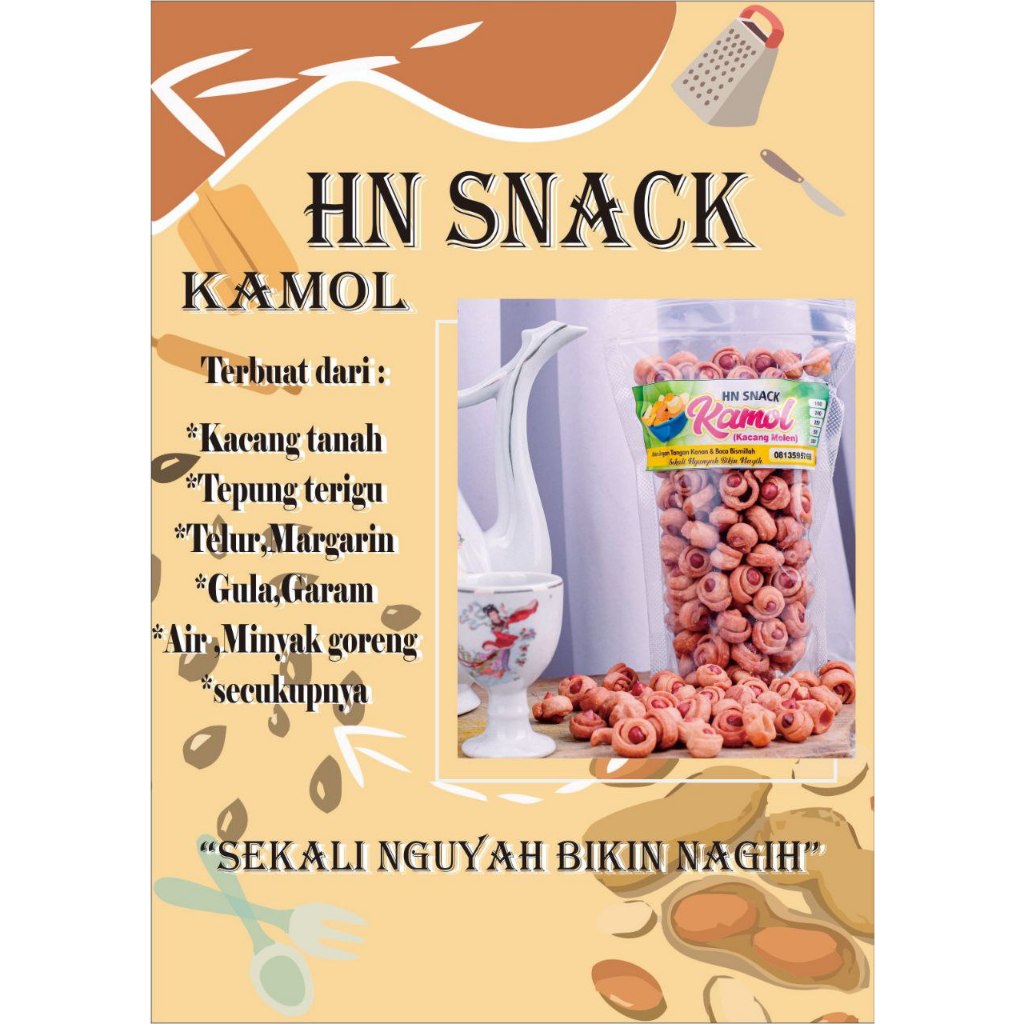 

Kamol Kacang Molen kemasan 500 Gram