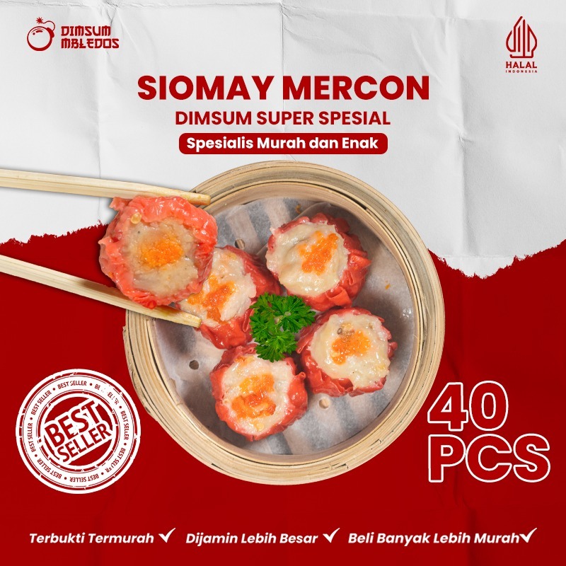 

Dimsum Siomay / Somay Mercon / Cabe Isi 40 Pcs - Frozen Food Halal Mbledos Grosir Pack