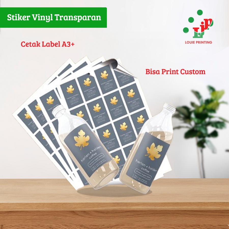 Louie Printing Cetak Stiker Vinyl Glossy/Doff/Transparan + Kisscut di bawah Ukuran 3 cm (Pola Basic)