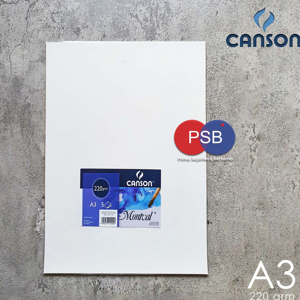 

KODE B45I Canson Montval A3 22 gsm Kertas Cat Air Kertas Gambar