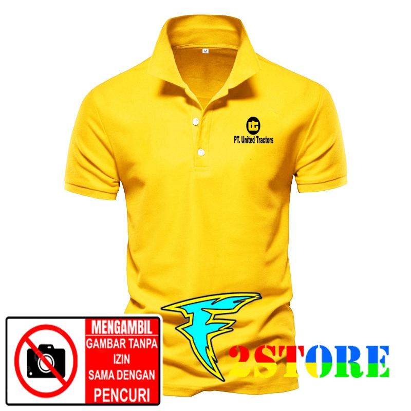 Baju Kaos Kerah Model Baju Kerah LOGO DADA PT. UNITED TRACTORS F2ASTORE