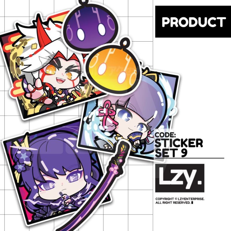 

STICKER SET 9 GENSHIN IMPACT (ST-009) by LZY