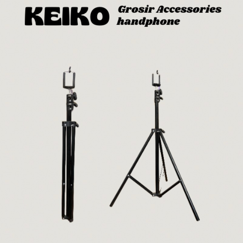 TRIPOD 2 METER BESI TRIPOD RINGLIGHT HP KAMERA LENGKAP HOLDER