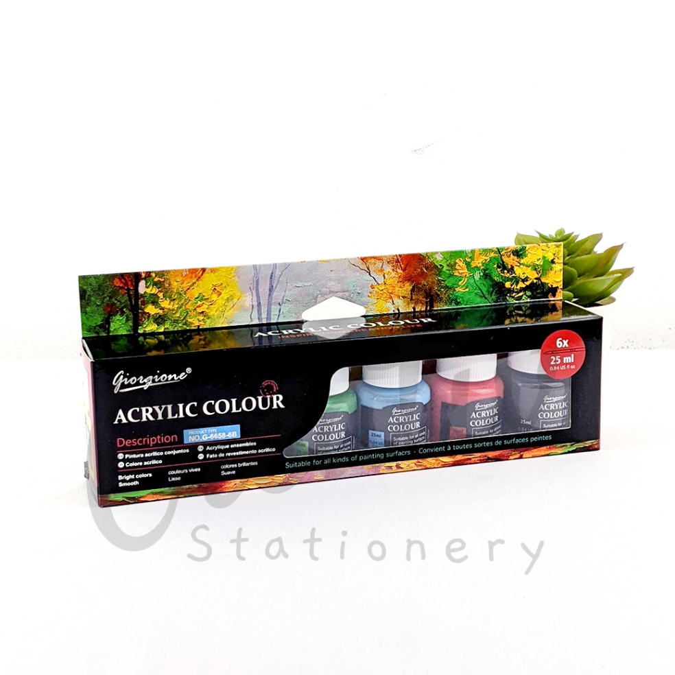

KODE A7X Giorgione Acrylic Paint Set Cat Akrilik 6 Warna 25 ml G66586B