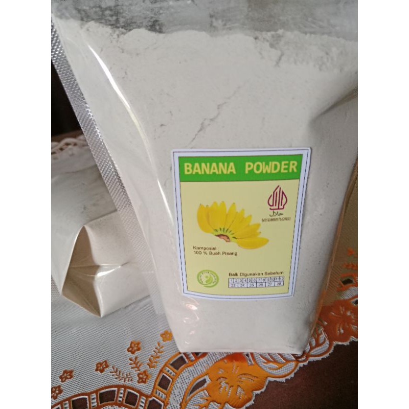 

BANANA POWDER/tepung pisang murni organik/tepung pisang kualitas premium kemasan 500gr