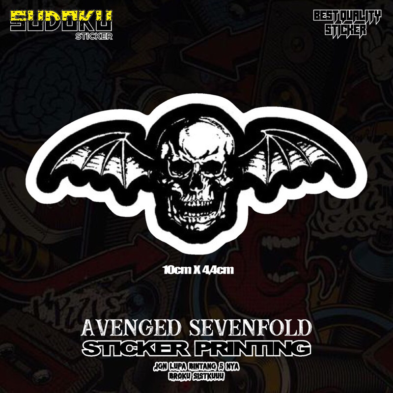 

STICKER STIKER PRINTING LOGO AVENGED SEVENFOLD BAND VIRAL