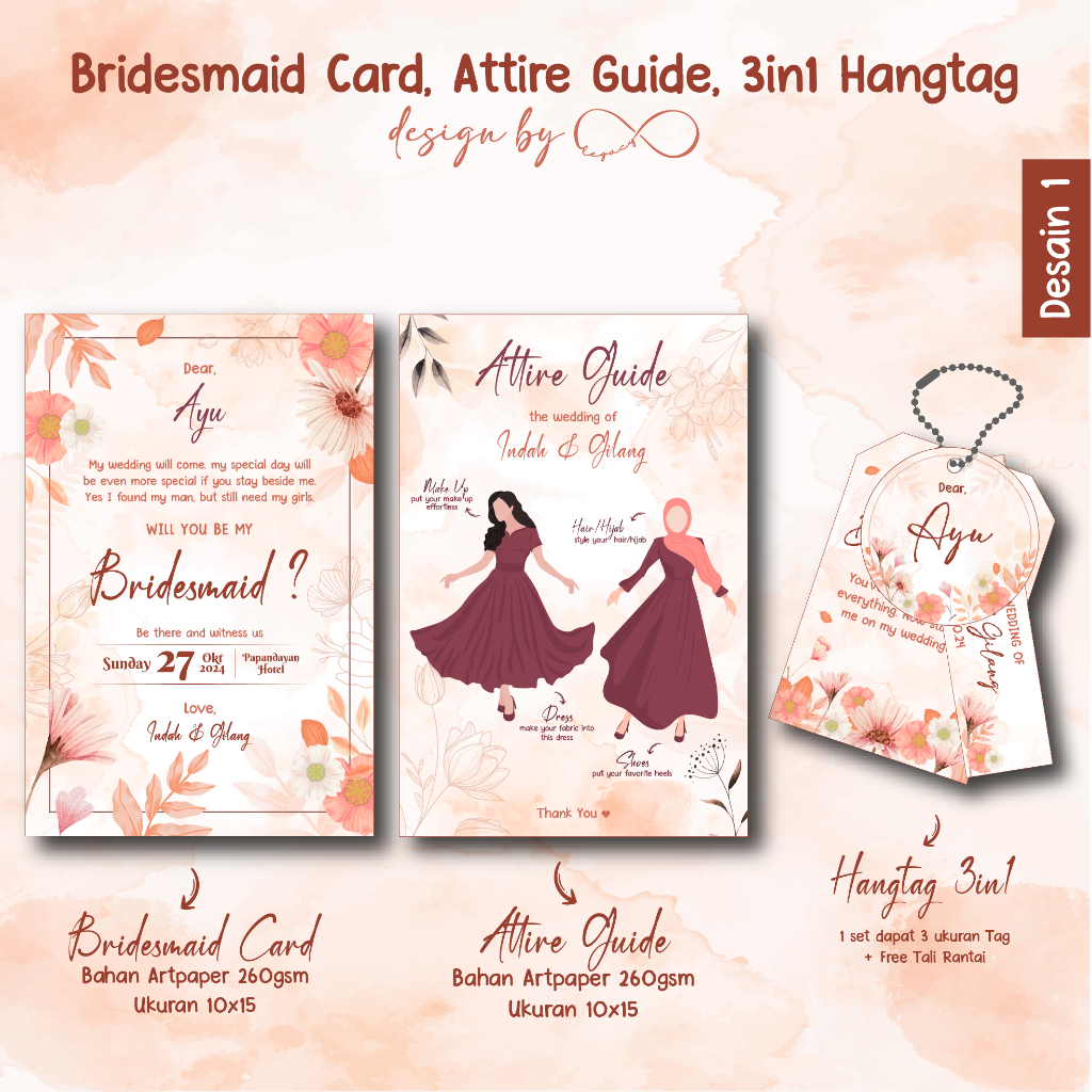 Aesthetic Bridesmaid Card and Attire Guide
