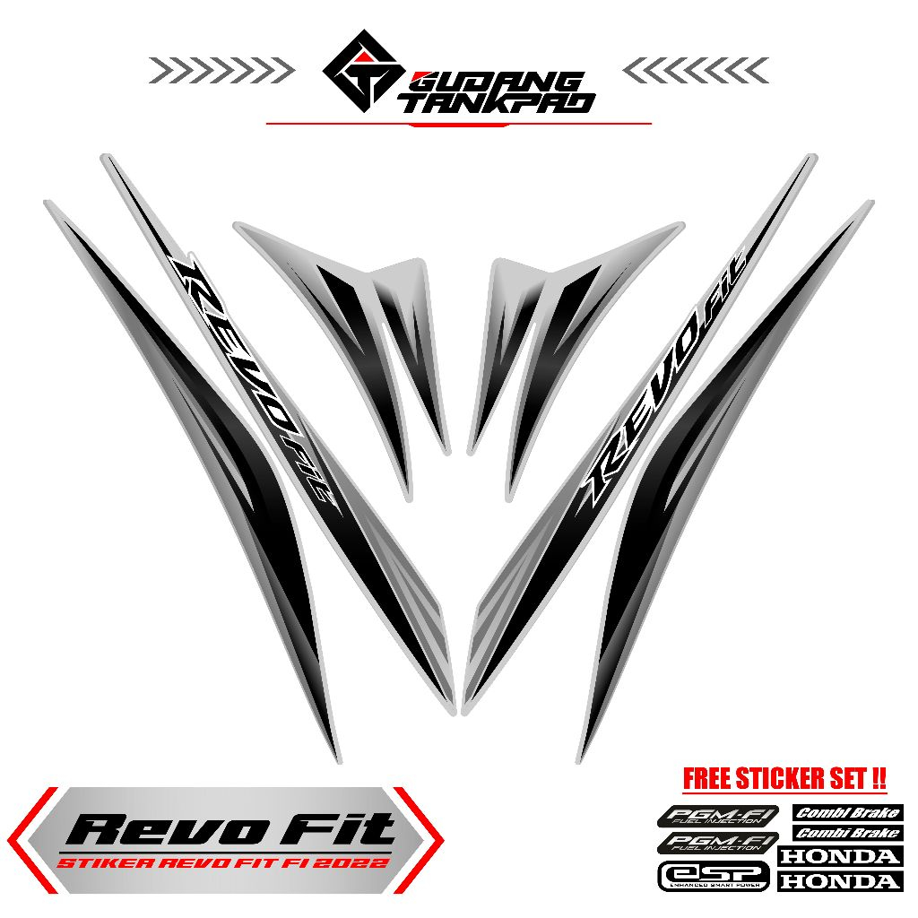 STIKER STRIPING SET REVO FIT MTF 18 / STIKER VARIASI REVO / MOTOR REVO / STRIPING LIS BODY MOTOR REV