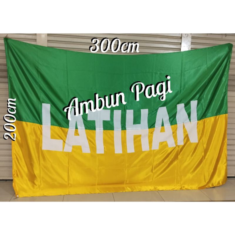 

best seller bendera latihan upacara pake tulisan LATIHAN ukuran 200cm x 300cm ukuran 2meter x 3meter